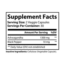 Load image into Gallery viewer, 🌿 Ashwagandha and Black Pepper Supplement