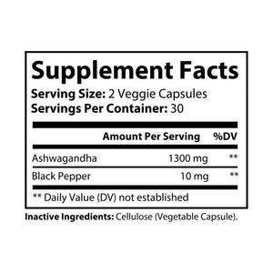 🌿 Ashwagandha and Black Pepper Supplement