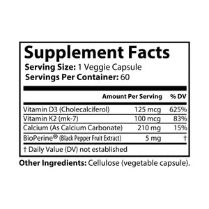 🦴 Vitamin K2 + D3 Supplement
