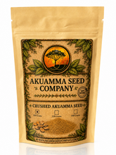 Load image into Gallery viewer, Package of Akuamma Seed Company crushed akuamma seed with brand logo and text.